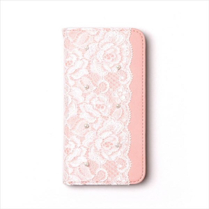 abbi iPhone SE(第3世代)/SE(第2世代)/8/7用ケース Lace Diary ピンク AB19082I9-イメージ1
