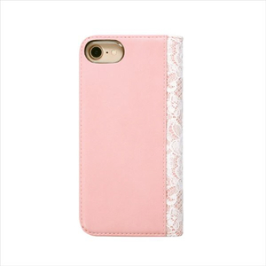 abbi iPhone SE(第3世代)/SE(第2世代)/8/7用ケース Lace Diary ピンク AB19082I9-イメージ2