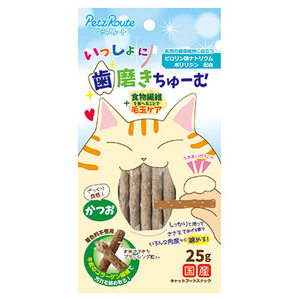 ペッツルート いっしょに歯磨きちゅーむ かつお 25g ｲﾂｼﾖﾆﾊﾐｶﾞｷﾁﾕ-ﾑｶﾂｵ25G-イメージ1