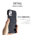 ABBI SIGNATURE iPhone 14 Pro用LIPARI イタリアンレザーバックカバー ダークブラウン ABS24083I14PDB-イメージ10