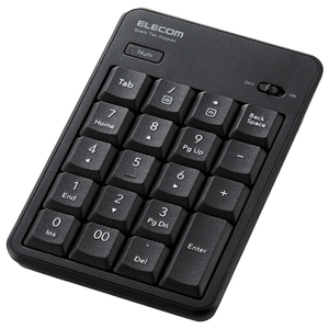 エレコム 無線静音テンキーパッド ブラック TK-TDM022SKBK エレコム 無線静音テンキーパッド ブラック TK-TDM022SKBK