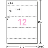 エーワン 51083 マルチカード 各種プリンタ兼用紙 白無地 A4判 12面