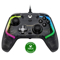 GAMESIR RGBライト付きホール効果センサー仕様 有線 透明ゲーミングコントローラー マイクロスイッチ仕様 【Xbox Series S/X、Xbox One S/X、Windows PC Steam対応】 スケルトンブラック GAMESIRKALEID