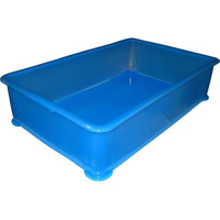 江部松商事 EBM/PP 半透明カラー番重 A型 大 ブルー(サンコー製) FC185LC-1084110