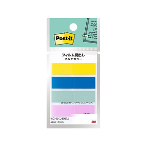 3M ポスト・イット フィルム 見出し マルチカラー3 44×12mm 4色 4冊 FCF995T-688MC-3N-イメージ1