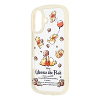 レイ・アウト iPhone 17用ディズニー / Puffull 衝撃吸収 バンパー ハイブリッドケース / プーさんとはちみつ4 RC-DP52CMD2MLW/PO74