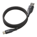 エルパ マグネットUSBケーブル ラウンド形状 60W 1m A&CtoC ブラック MCA-ACC1060(BK)