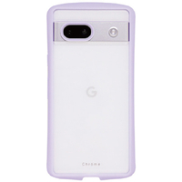 NATURAL design Google Pixel 8a用ワイヤレス充電対応背面型ケース Chrome-CLEAR ラベンダー GP8A-CHC04