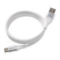 エルパ マグネットUSBケーブル ラウンド形状 60W 1m A&CtoC ホワイト MCA-ACC1060(WH)