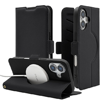 ラスタバナナ iPhone 17用　手帳型ケース　磁力充電対応　 ブラック 8862IP5ABSMMBK