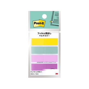 3M ポスト・イット フィルム 見出し マルチカラー5 44×12mm 4色 4冊 FCF997T-688MC-5N-イメージ1