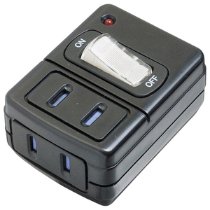 ヤザワ 雷サージ付省エネタップ(2個口) ブラック Y02FUSK210BK-イメージ1