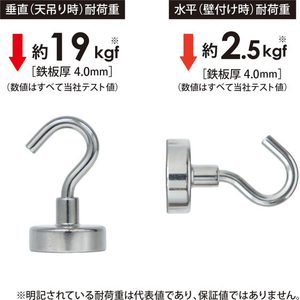 マグエックス 超強力パワーマグネット フックタイプ φ25 FCK686C-APWH-25-イメージ4