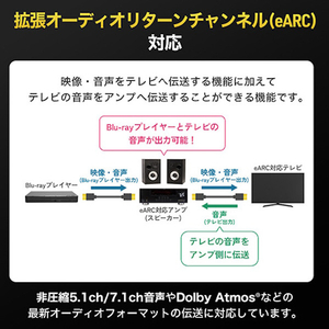 ホーリック 光ファイバー ウルトラハイスピードHDMIケーブル 30m メッシュタイプ ブラック HH300-086BB-イメージ5