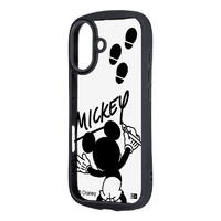 レイ・アウト iPhone 17用ディズニー / Puffull 衝撃吸収 バンパー ハイブリッドケース / ミッキーマウスサイン RC-DP52CMD2B/MK13
