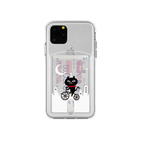 abbi FRIENDS iPhone 11 Pro用ケース ネコマンジュウカードクリアケース 夜サイクリング ABF17086I58R