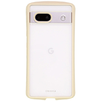 NATURAL design Google Pixel 8a用ワイヤレス充電対応背面型ケース Chrome-CLEAR ベージュ GP8A-CHC07