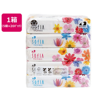 マスコー製紙 ソフィアタッチエコ ティッシュペーパー 150組 5個×20パック FC490SK