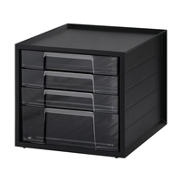 アイリスオーヤマ レターケース 浅3段深1段 ブラック FCJ407C-LCJ-4D