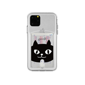 abbi FRIENDS iPhone 11 Pro用ケース ネコマンジュウカードクリアケース インパクトイタズラネコ ABF17087I58R-イメージ1