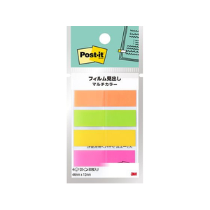 3M ポスト・イット フィルム 見出し マルチカラー6 44×12mm 4色 4冊 FCF998T-688MC-6N-イメージ1
