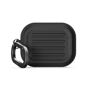 elago AirPodsPro3用耐衝撃シリコンケｰスカラビナ付き/ブラック elago ブラック EL_A3PCSSCAG_BK-イメージ1