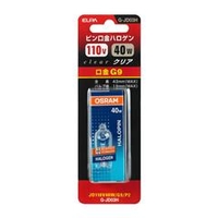 エルパ ピン口金ハロゲン JDタイプ G9口金 40W型 クリア 1個入り GJD03H