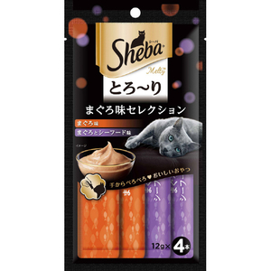 マースジャパンリミテッド シーバ とろ～り メルティ まぐろ味セレクション(12g×4P) ｼ-ﾊﾞﾒﾙﾃｲﾏｸﾞﾛｾﾚｸｼﾖﾝ-イメージ1