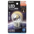 エルパ LED電球 E26口金 全光束55lm(1．4Wミニボールタイプ相当) クリア電球色 1個入り elpaball mini LDG1CL-G-G256