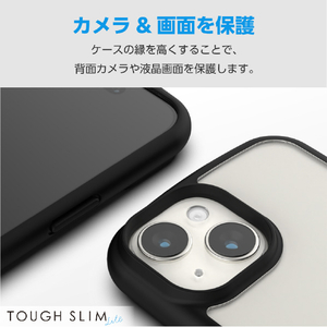 エレコム iPhone 15用TOUGH SLIM LITE フレームカラー リング付 ブラック PM-A23ATSLFCRBK-イメージ6