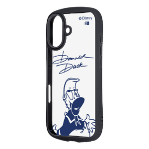 レイ・アウト iPhone 17用ディズニー / Puffull 衝撃吸収 バンパー ハイブリッドケース / ドナルドダックサイン RC-DP52CMD2B/DD7-イメージ1