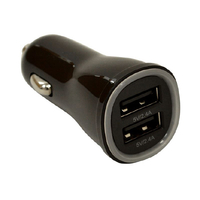 ラスタバナナ USB2ポート DC充電器 計2．4A ブラック RDC2A2A01BK