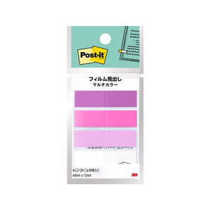 3M ポスト・イット フィルム 見出し マルチカラー7 44×12mm 4色 4冊 FCF999T-688MC-7N-イメージ1