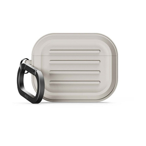 elago AirPodsPro3用耐衝撃シリコンケｰスカラビナ付き/ストｰン elago ストーン EL_A3PCSSCAG_ST-イメージ1