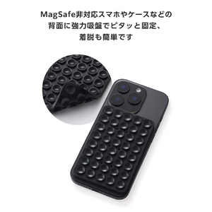 エレコム TakoPita 吸盤スマホパッド ブラック P-TKPTSUC01BK-イメージ3