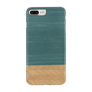 Man & Wood iPhone 8 Plus/7 Plus用天然木ケース Denim I8088I7P-イメージ1