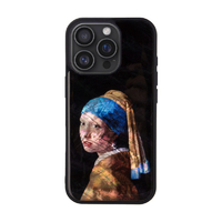 ikins iPhone 16 Pro用MagSafe対応天然貝ケース 真珠の耳飾りの少女 I27088I16PR