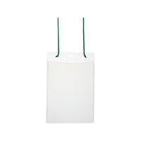 プラス ネームタッグ 吊下げイベント用 はがきサイズ 紐グリーン 50枚 FCF494T-CT-E2-50/84-803