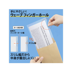 プラス ぴったりすっきりホルダー 長3 クリアー 100枚 FL-220HO F042880-88-256-イメージ4