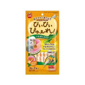 マルカン ぴぃぴぃぴゅーれ 小松菜&みかん 3g×7本 FC379NW-MB-335-イメージ1