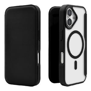 ラスタバナナ iPhone 17用　ハイブリッド　手帳ケース　磁力充電対応　 ブラック 8865IP5ABHPMBK-イメージ1