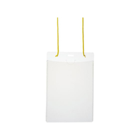 プラス ネームタッグ 吊下げイベント用 はがきサイズ 紐イエロー 50枚 FCF495T-CT-E2-50/84-804