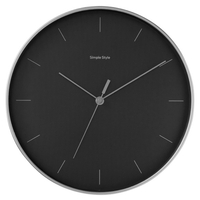 アイリスオーヤマ 壁掛け時計 ブラック AC01-30-B