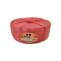 司化成工業 ツカサ　手結束用PP縄（ツカサテープ）P－100R　赤 P-100R
