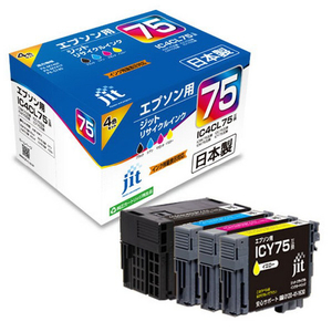 JIT エプソン(EPSON)対応 リサイクルインクカートリッジ IC4CL75対応 4色セット JIT-AE754P-イメージ1