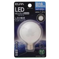 エルパ LED電球 E17口金 全光束55lm(1．2Wミニボールタイプ相当) 昼白色 1個入り elpaball mini LDG1N-G-E17-G260