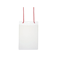 プラス ネームタッグ 吊下げイベント用 はがきサイズ 紐レッド 50枚 FCF496T-CT-E2-50/84-805