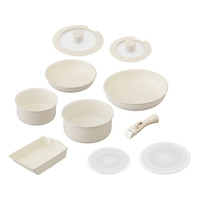 アイリスオーヤマ セラミックカラーパン10点セット グレージュ FC638SR-CC-10S