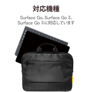 エレコム Surface Go 3/Go 2/Go用ハンドル付きインナーバッグ 軽量設計/起毛素材/ポケット付 ブラック TB-MSG3IBHBK-イメージ7