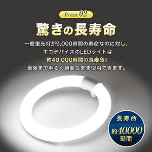 エコデバイス 30形+30形 丸形蛍光灯 昼光色 2本入り ホワイト EFCL30･30LED-ES/28N-イメージ7